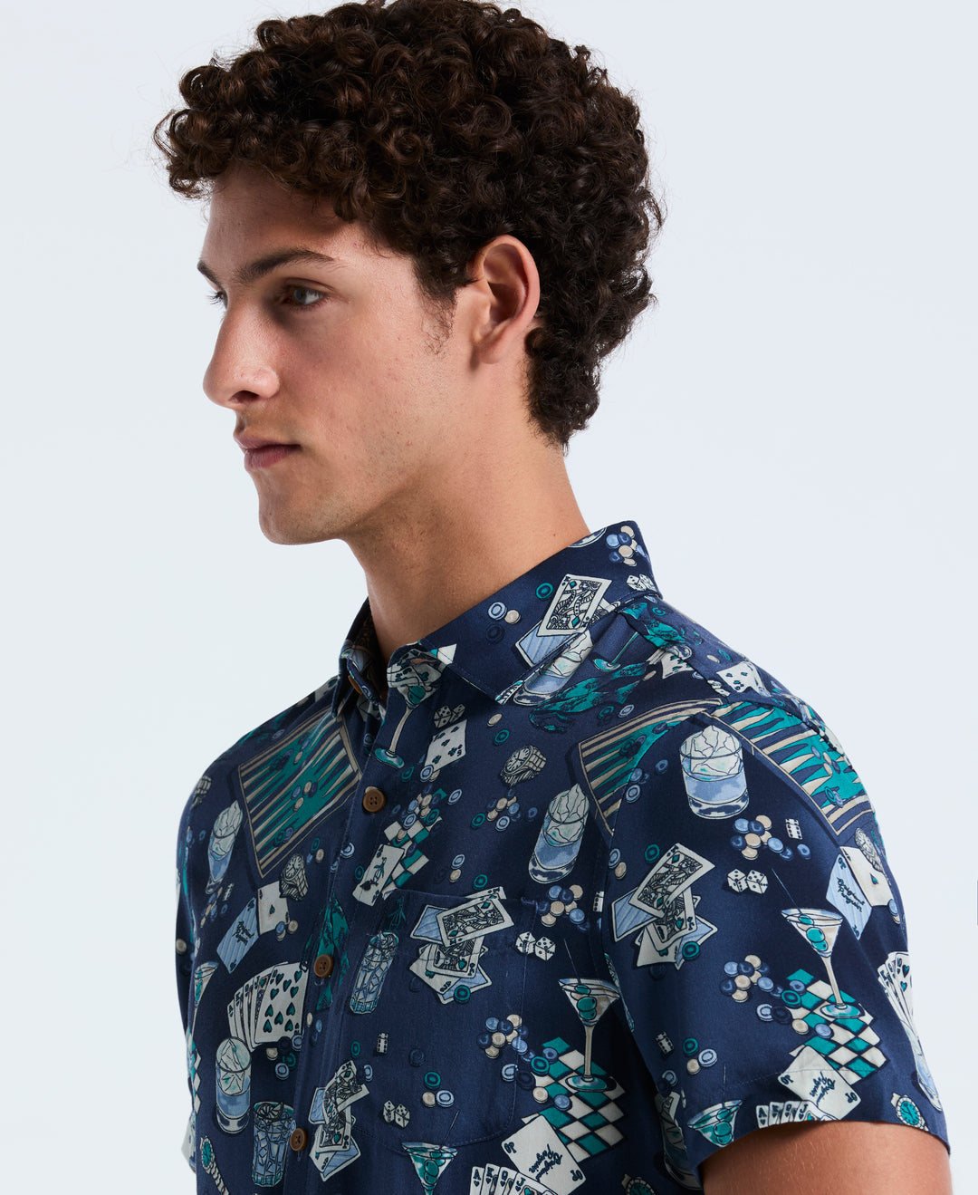All-Over Print Poker Table Shirt (Sargasso Sea) 