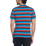 Allover Stripe Short Sleeve Tee-Shirt (Dress Blues) 