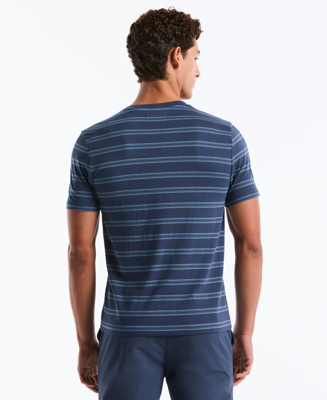 All-Over Stripe Jersey Tee (Copen Blue) 
