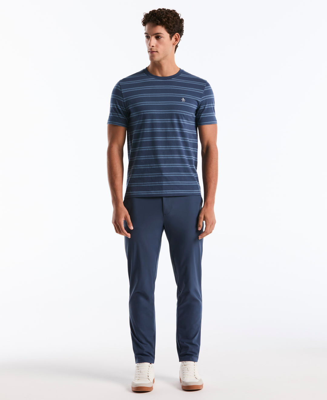 All-Over Stripe Jersey Tee (Copen Blue) 