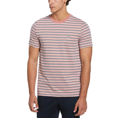 All Over Striped T-Shirt (Dusty Rose) 