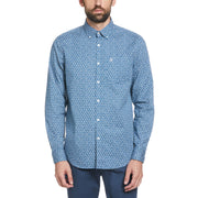 All Over Tumble Pete Print Button Down (Dark Blue) 