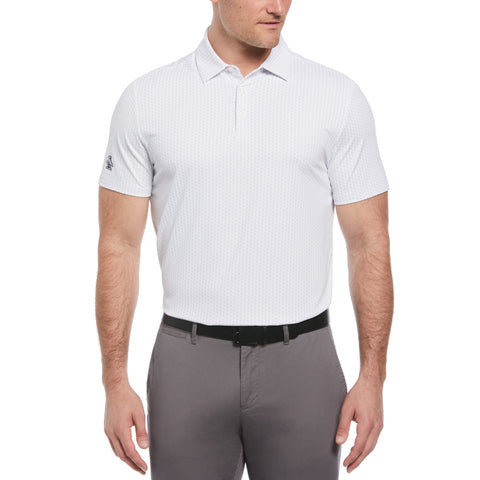 All-Over Pete Print Golf Polo Shirt (Bright White) 