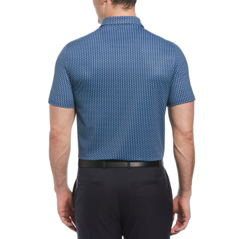 All-Over Pete Print Golf Polo Shirt (Black Iris) 