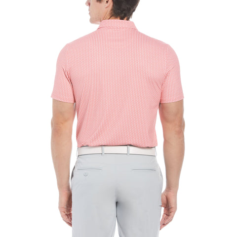 All-Over Pete Print Golf Polo Shirt (Strawberry Pink) 