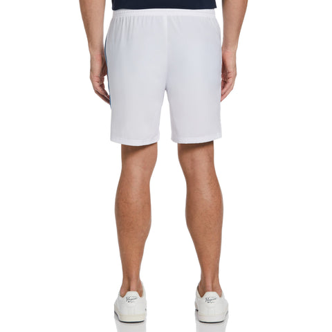 Asymetric Print Performance 7" Tennis Short (Bright White) 