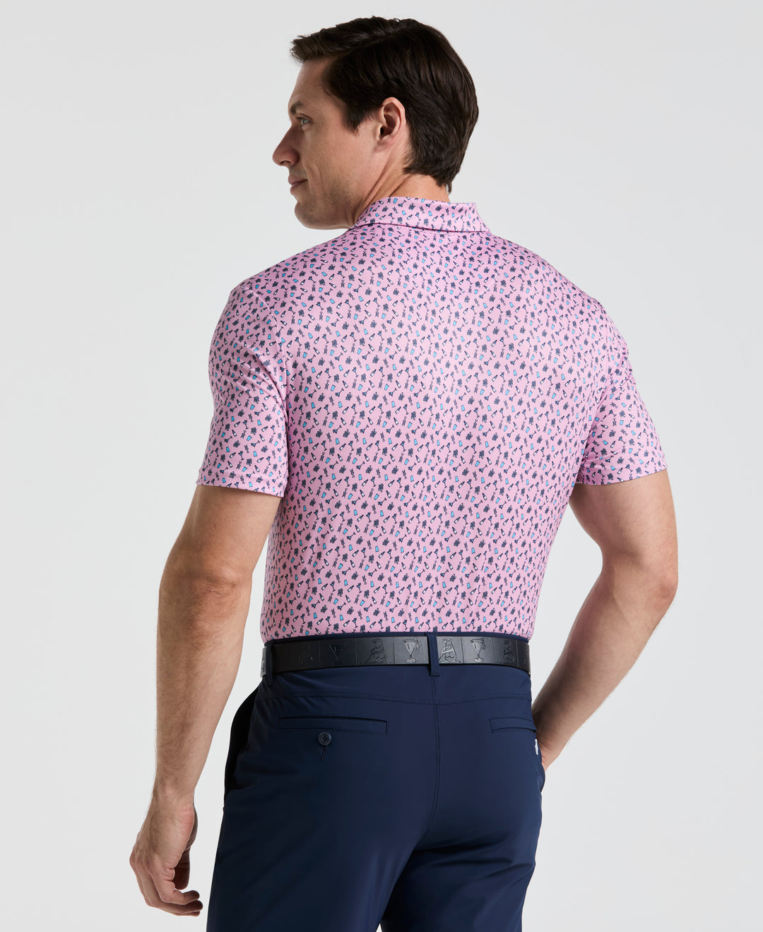 Augusta Menu Print Golf Polo (Lilac Sachet) 
