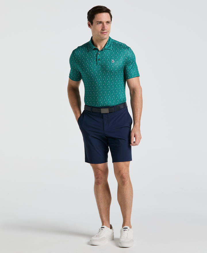 Augusta Menu Print Golf Polo (Galapagos Green) 