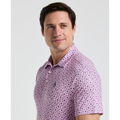 Augusta Menu Print Golf Polo (Lilac Sachet) 