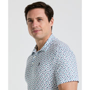 Augusta Menu Print Golf Polo (Bright White) 
