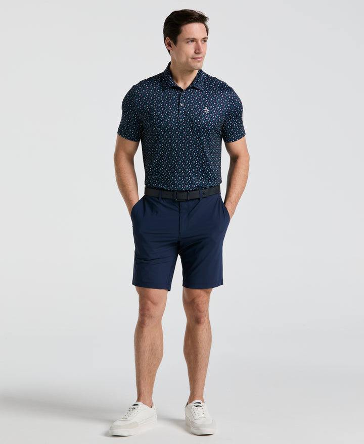 Augusta Menu Print Golf Polo (Black Iris) 