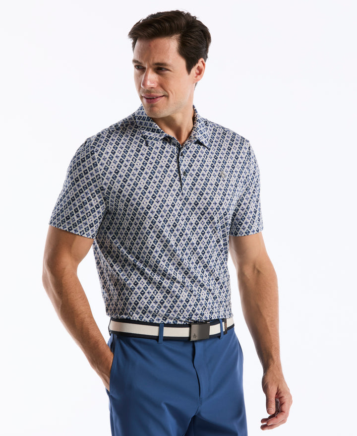 Pete's Batik Cocktail Golf Polo (True Navy) 