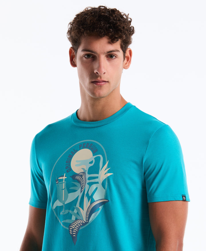 Cotton Big Cocktail Pete Graphic Tee (Lake Blue) 