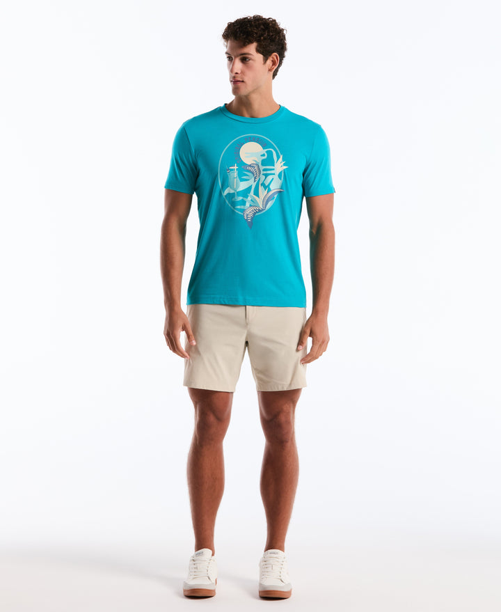 Cotton Big Cocktail Pete Graphic Tee (Lake Blue) 