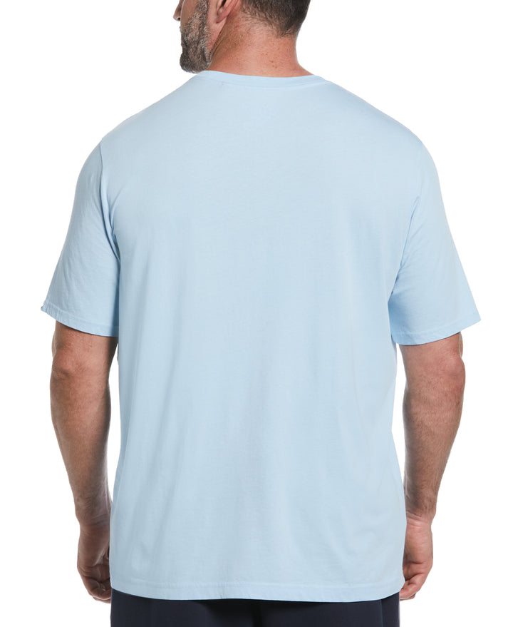Cotton Jersey Graphic Tee (Cerulean) 