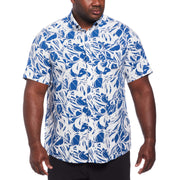 Big & Tall EcoVero™ Swirl Print Shirt (Limoges) 