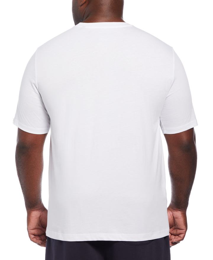 Big & Tall Floral Fill Pete Tee (Bright White) 