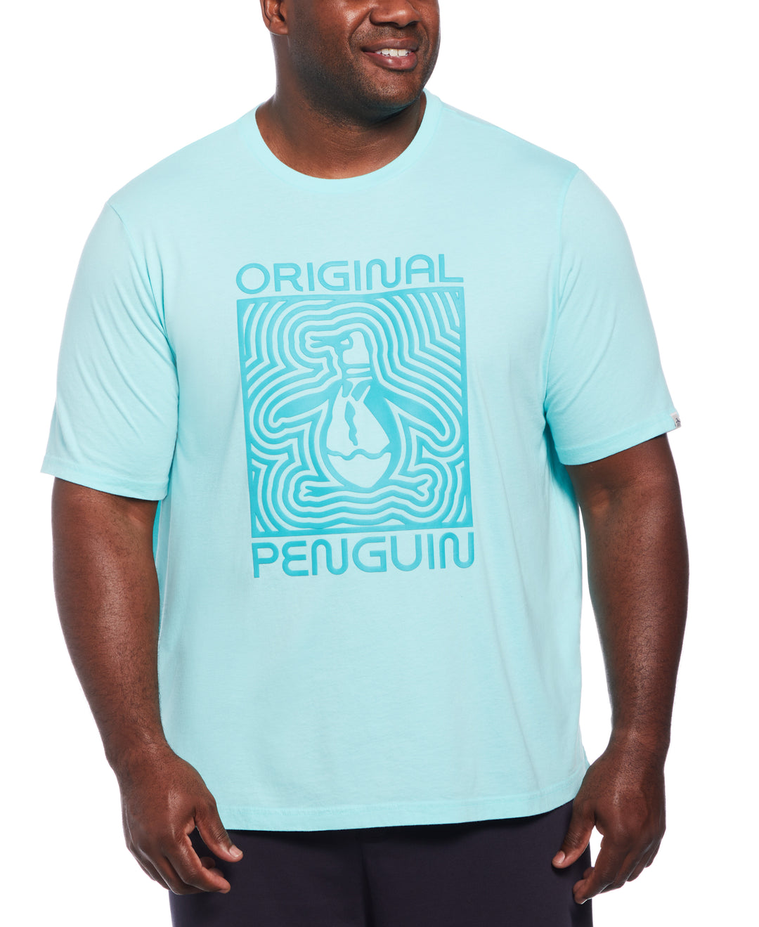 Big & Tall Groovy Pete Print Tee (Aruba Blue) 