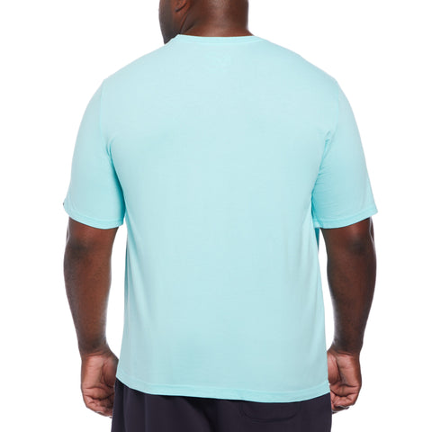 Big & Tall Groovy Pete Print Tee (Aruba Blue) 