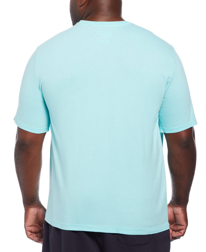 Big & Tall Groovy Pete Print Tee (Aruba Blue) 