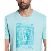 Big & Tall Groovy Pete Print Tee (Aruba Blue) 