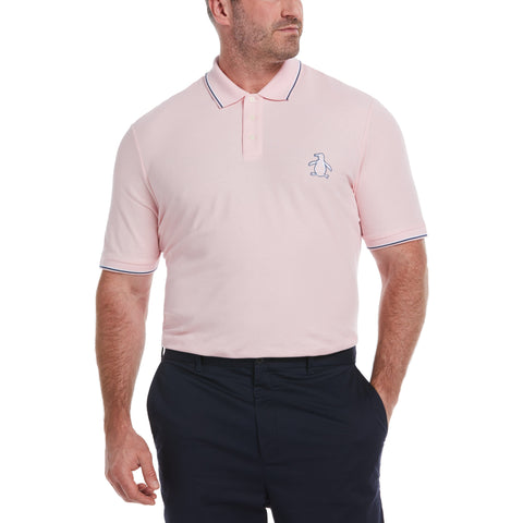Big & Tall Mega Pete Pique Polo (Parfait Pink) 