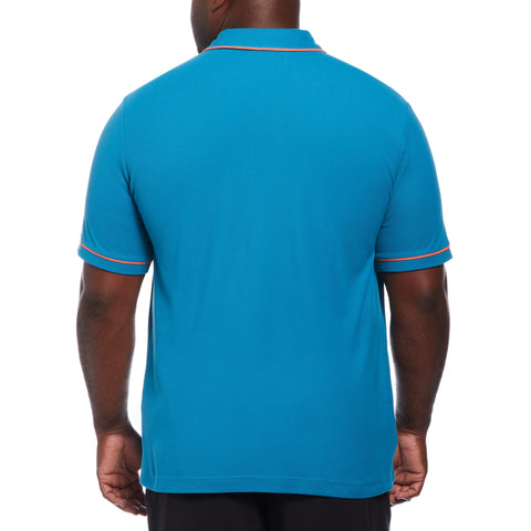 Big & Tall Organic Cotton Earl Polo (Mosaic Blue) 
