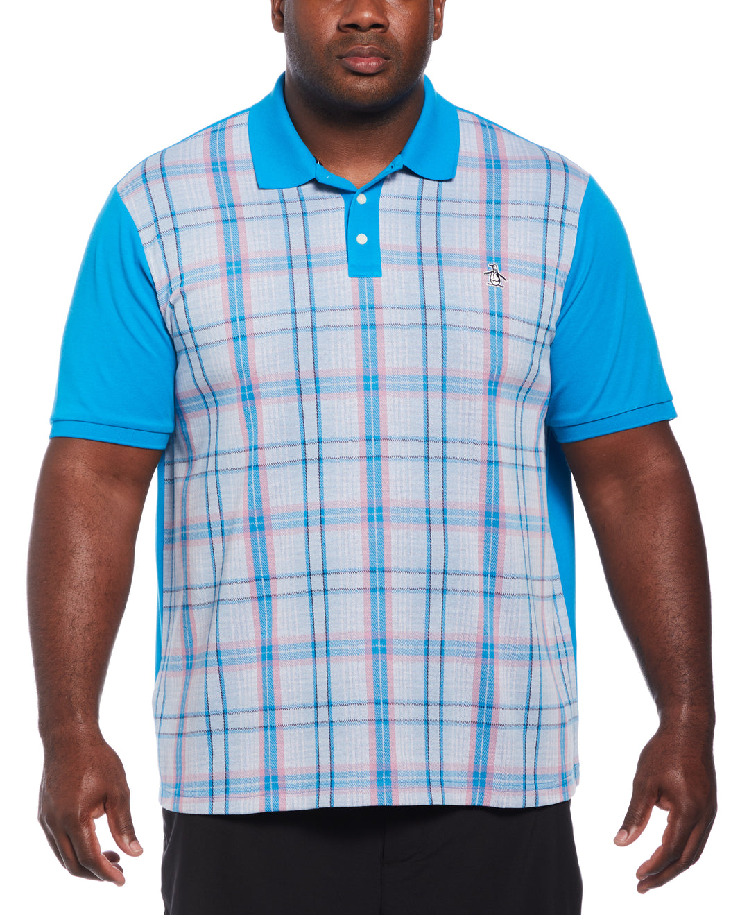 Plaid Front Polo (Blue Jewel) 