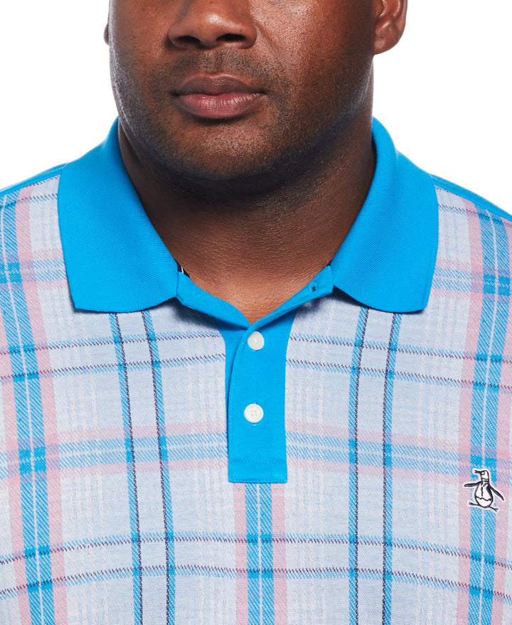 Plaid Front Polo (Blue Jewel) 