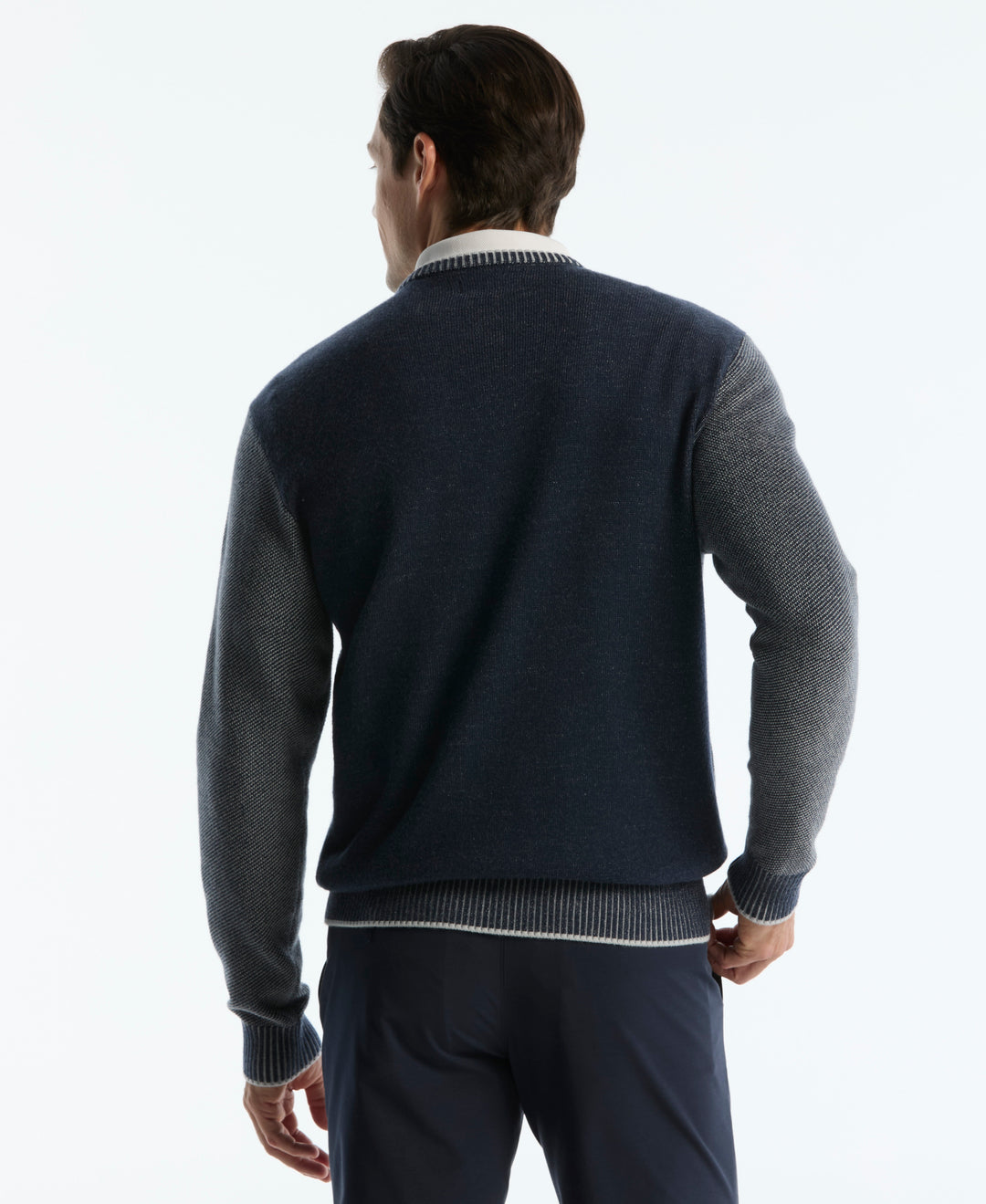 Golf Tournament Jacquard Sweater (Black Iris) 