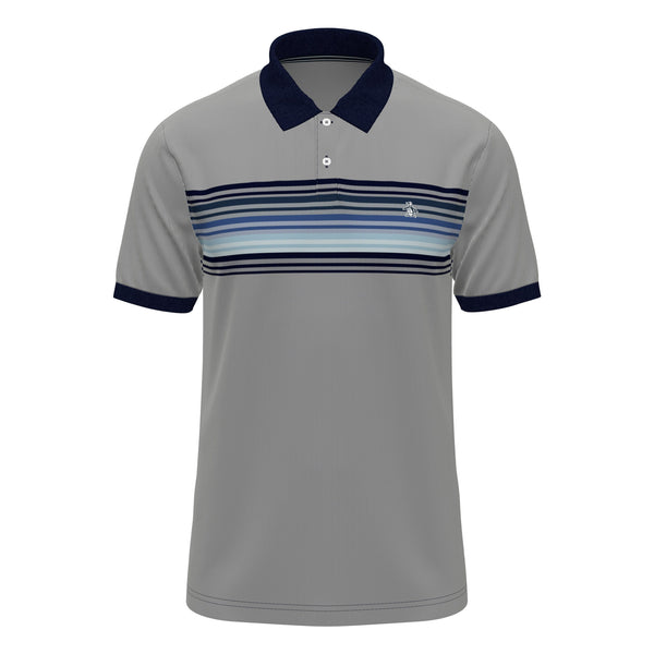 ◆XTONZ 2tone striped pique collar T-shirt/2色◆ Birdseye-Pique-Chest-Stripe-