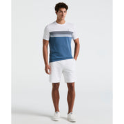 Birdseye Pique Chest Striped Tee (Sargasso Sea) 