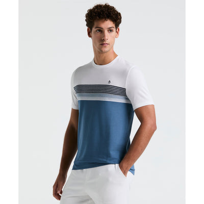 Birdseye Pique Chest Striped Tee (Sargasso Sea) 