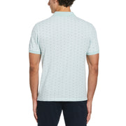 Birdseye Pique Geo Polo  (Blue Haze) 