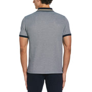 Birdseye Pique Tipped Polo Shirt (Dark Sapphire) 