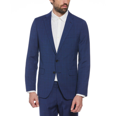 Blue Glen Plaid Wool Blend Two-Piece Suit (Blue) 