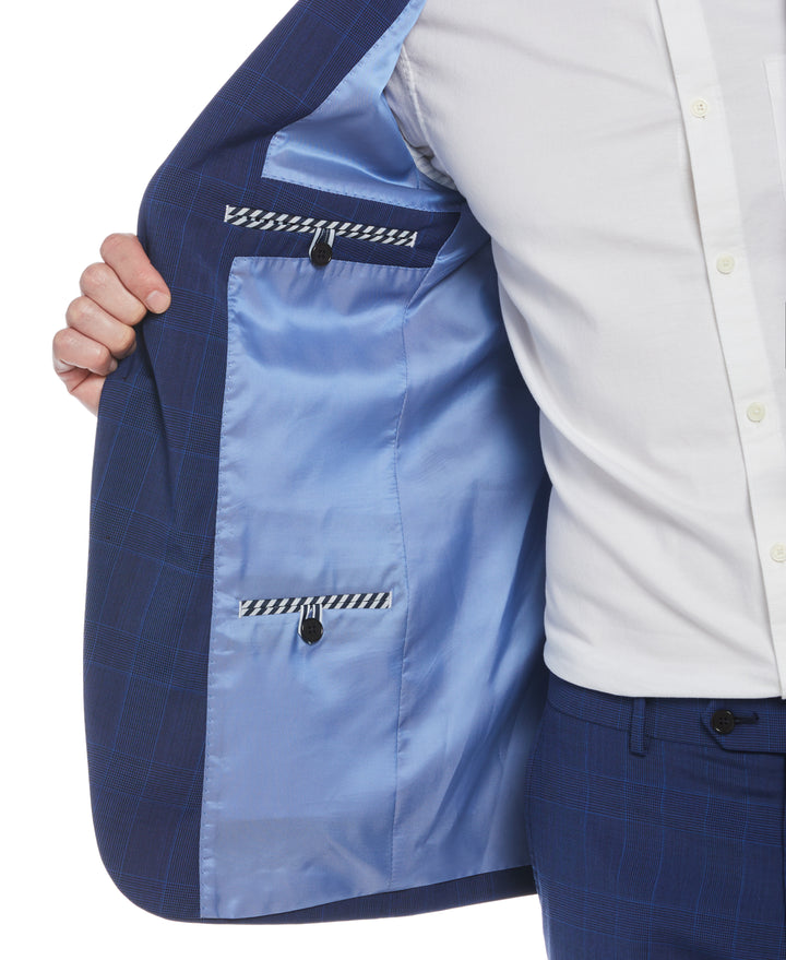 Blue Glen Plaid Wool Blend Two-Piece Suit (Blue) 