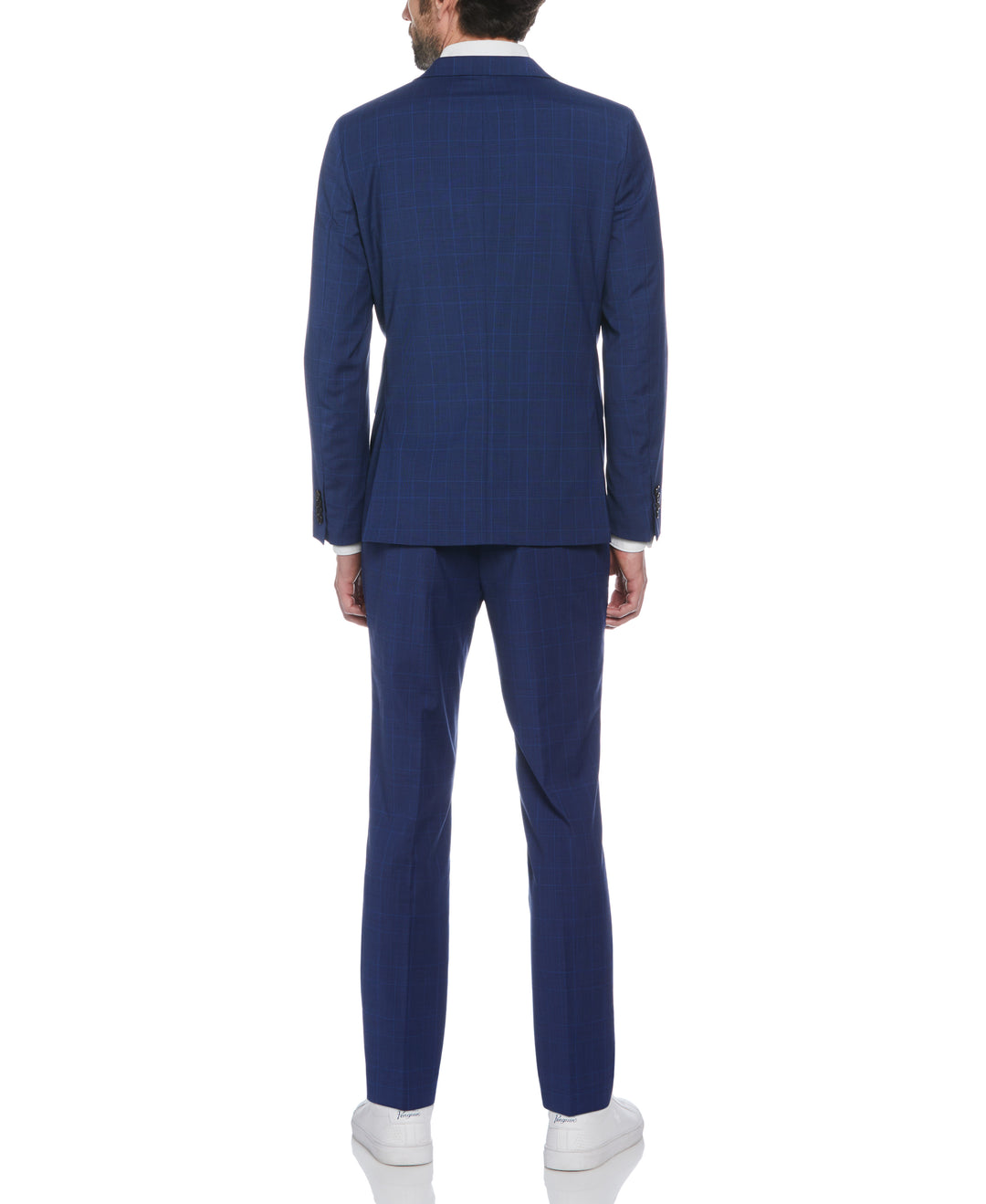 Blue Glen Plaid Wool Blend Two-Piece Suit (Blue) 