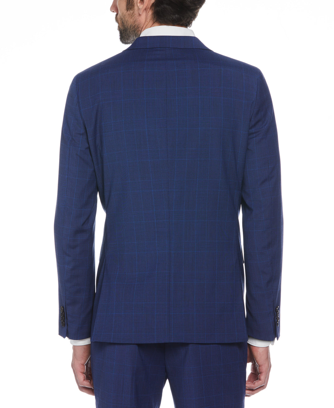 Blue Glen Plaid Wool Blend Two-Piece Suit (Blue) 
