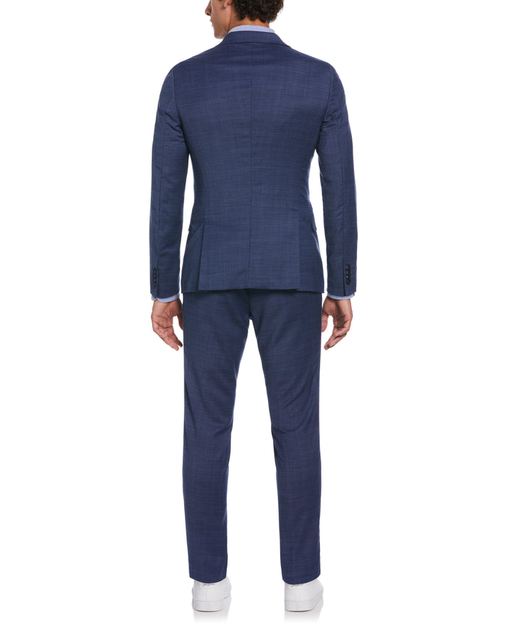 Blue Plaid Suit Jacket (Blue) 