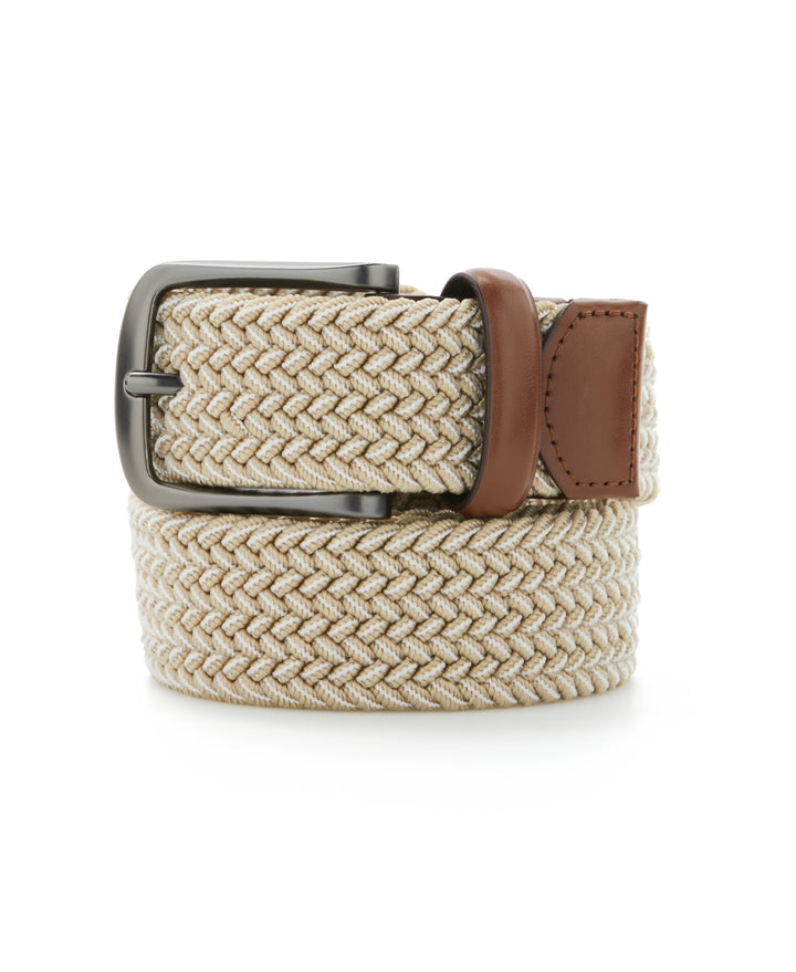 Braided Stretch Belt (Khaki) 