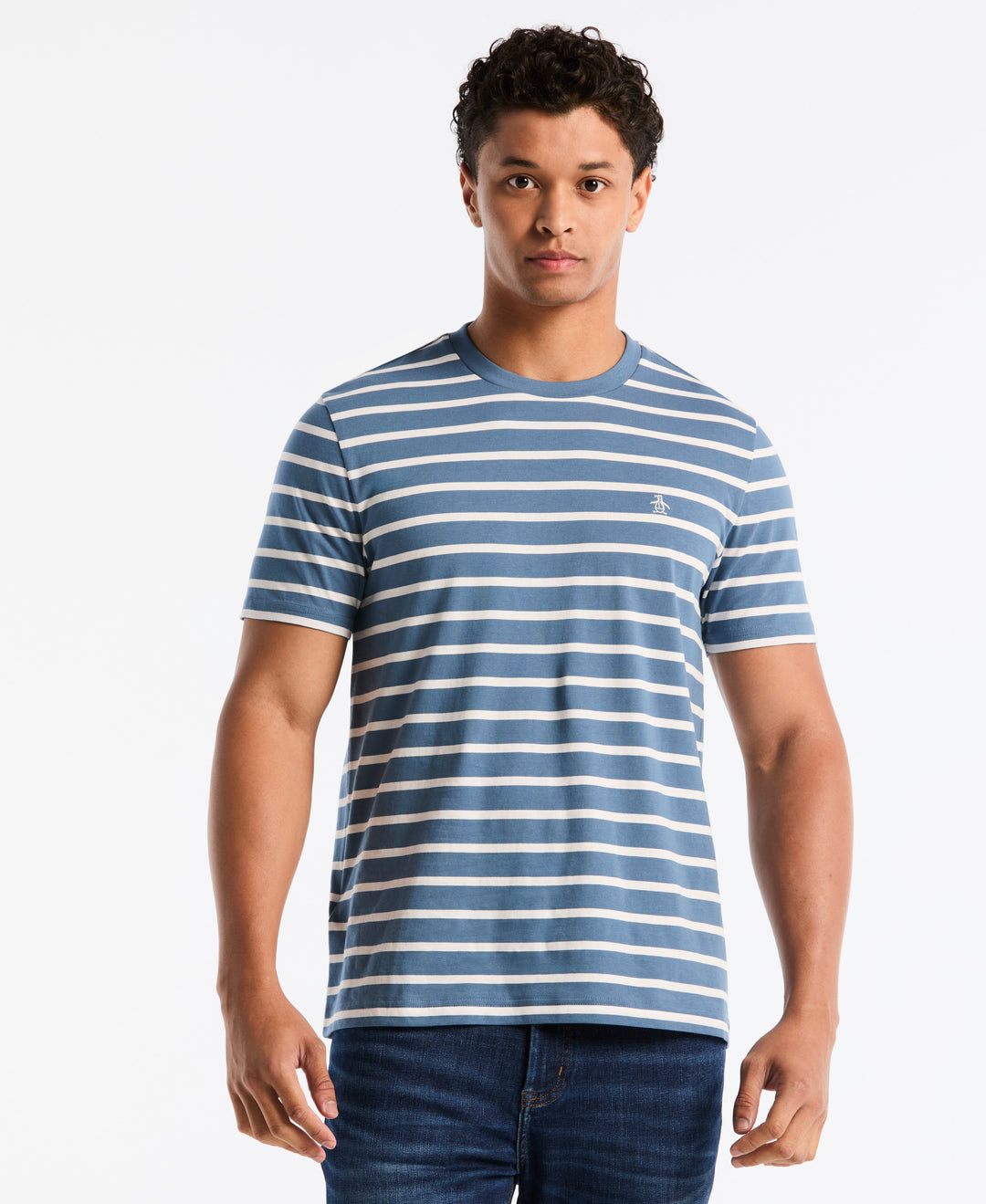 Breton Stripe Cotton Tee (Copen Blue) 