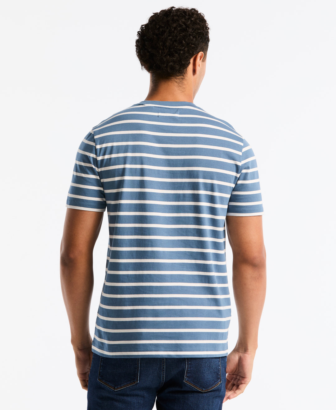 Breton Stripe Cotton Tee (Copen Blue) 