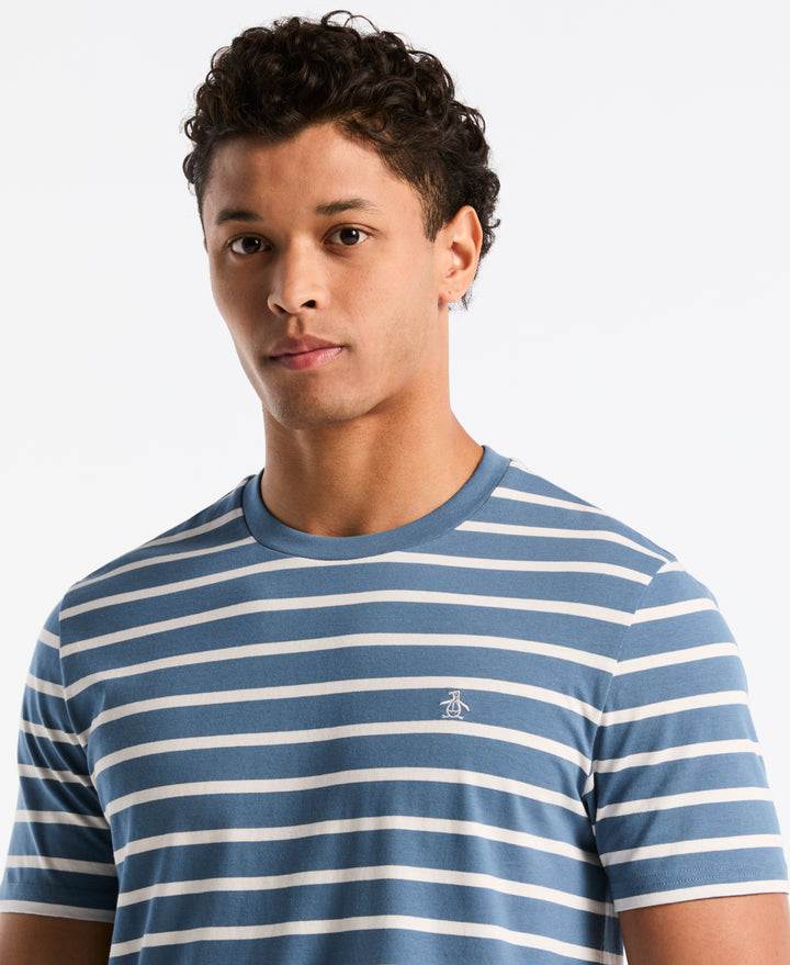 Breton Stripe Cotton Tee (Copen Blue) 