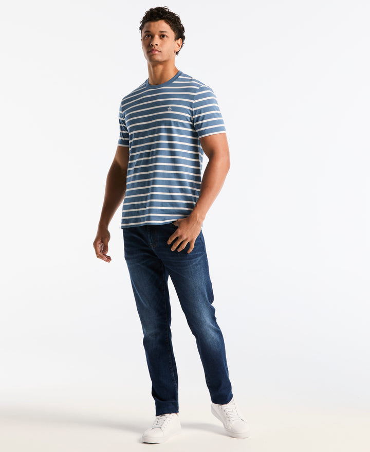 Breton Stripe Cotton Tee (Copen Blue) 