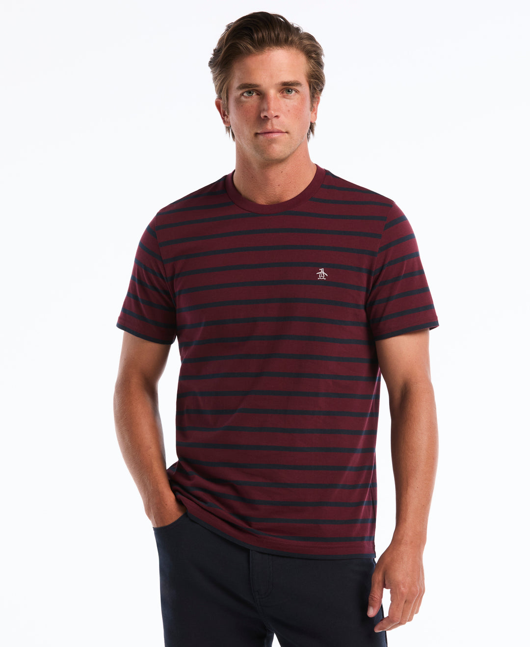 Breton Stripe Cotton Tee-Tees-Port Royale-XS-Original Penguin