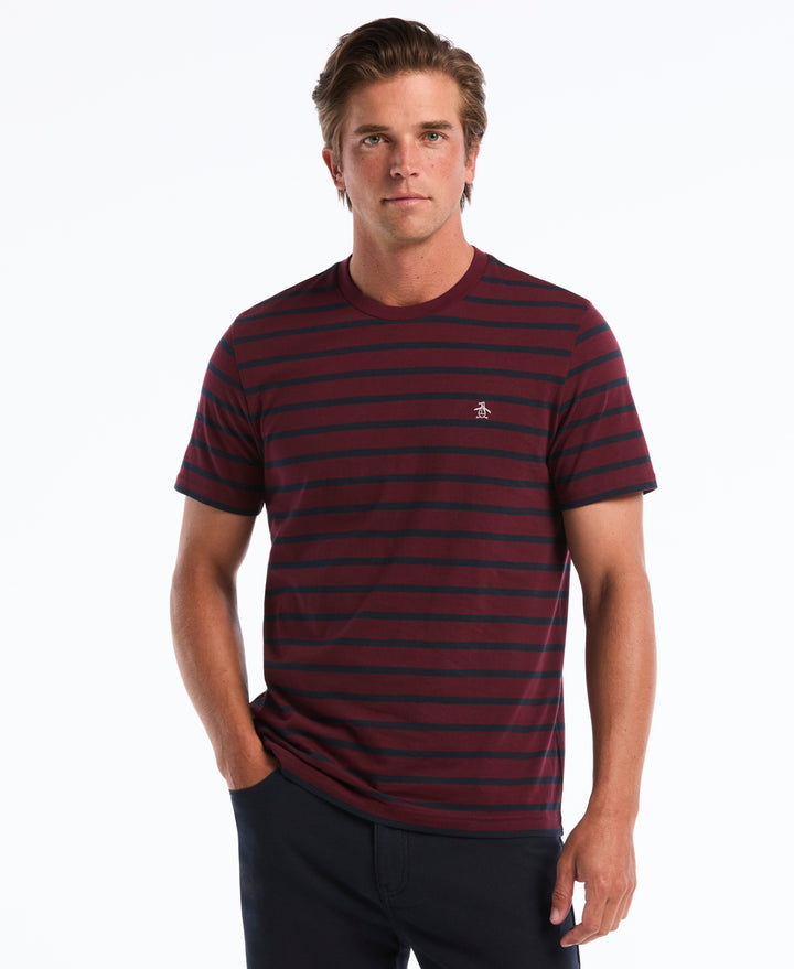 Breton Stripe Cotton Tee-Tees-Port Royale-XS-Original Penguin