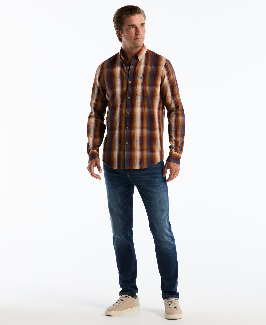 Brushed Dobby Twill Shirt (Brown Sugar) 