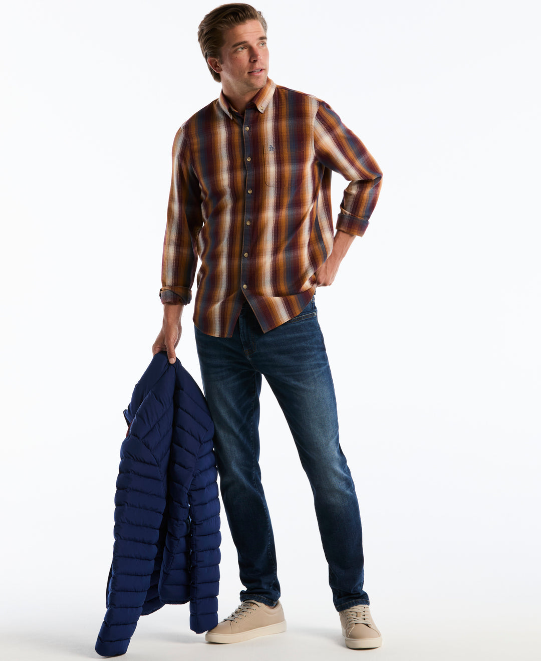 Brushed Dobby Twill Shirt (Brown Sugar) 