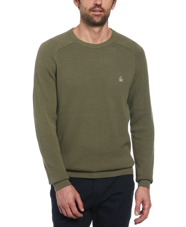 Bubble Stitch Sweater (Dusty Olive) 